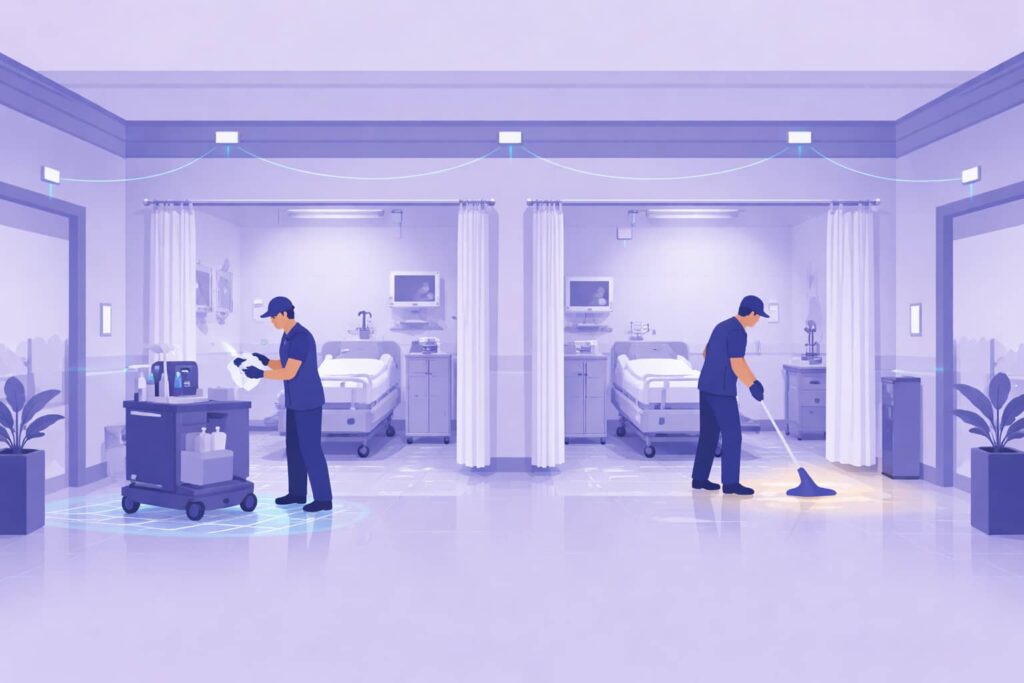 Sensores de ocupação hospital em ambiente crítico e controlado