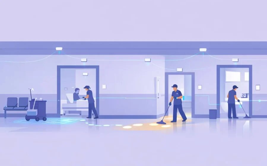 sensores de ocupação hospital aplicados na limpeza de UTI com monitoramento contínuo e atuação em áreas críticas